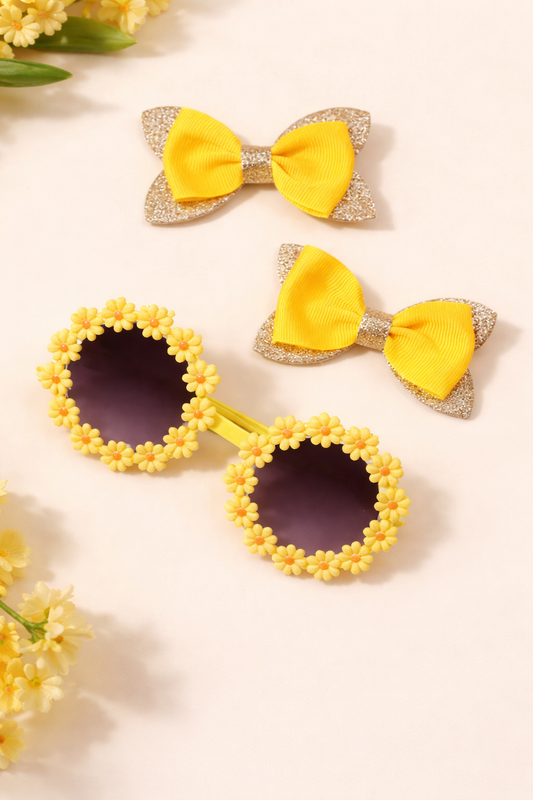 Daisy Princess Sunglasses & Bow Set 🌸👑